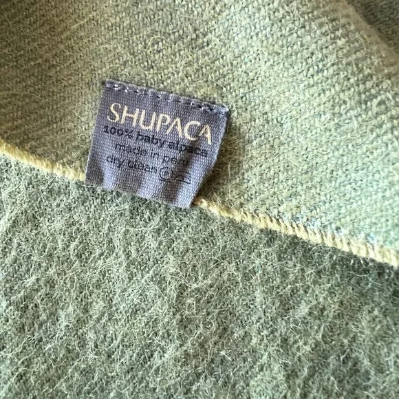 Shupaca 100% Baby Alpaca Scarf – Green Apple | Soft Lightweight Cozy Wrap 12x71 - Picture 3 of 4